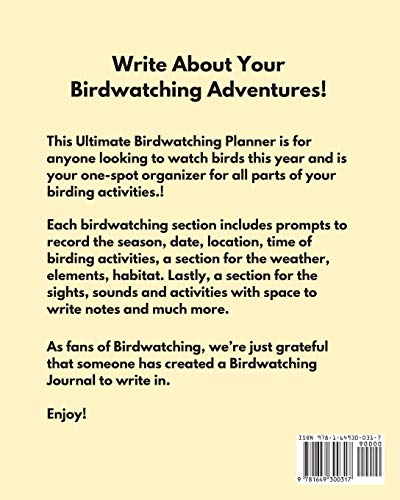 Thinking About Birdwatching: Birding Notebook Ornithologists Twitcher Gift Species Diary Log Book For Bird Watching Equipment Fi,Used