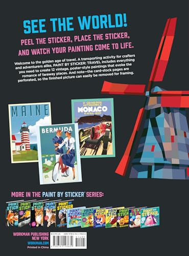Paint by Sticker: Travel: Recreate 12 Vintage Posters One Sticker at a Time!,New
