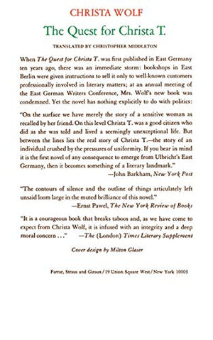 The Quest for Christa T.,Used