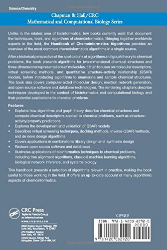Handbook of Chemoinformatics Algorithms (Chapman & Hall/CRC Computational Biology Series),Used