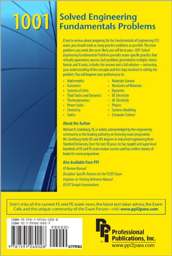 1001 Solved Engineering Fundamentals Problems, 3rd Ed,New