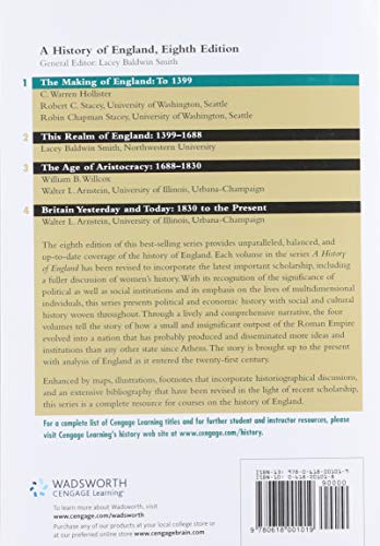 The Making of England to 1399 (History of England, vol. 1),Used