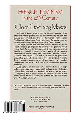 French Feminism in the 19th Century (Suny Series in European Social History),Used