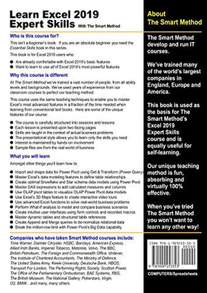 Learn Excel 2019 Expert Skills with The Smart Method: Tutorial teaching Advanced Skills including Power Pivot,Used