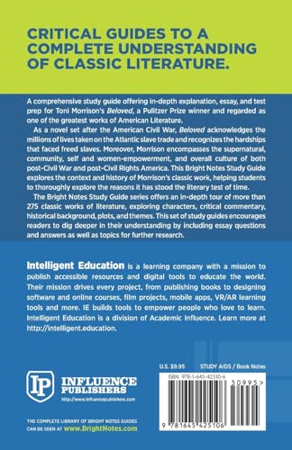 Study Guide to Beloved by Toni Morrison (Bright Notes),Used