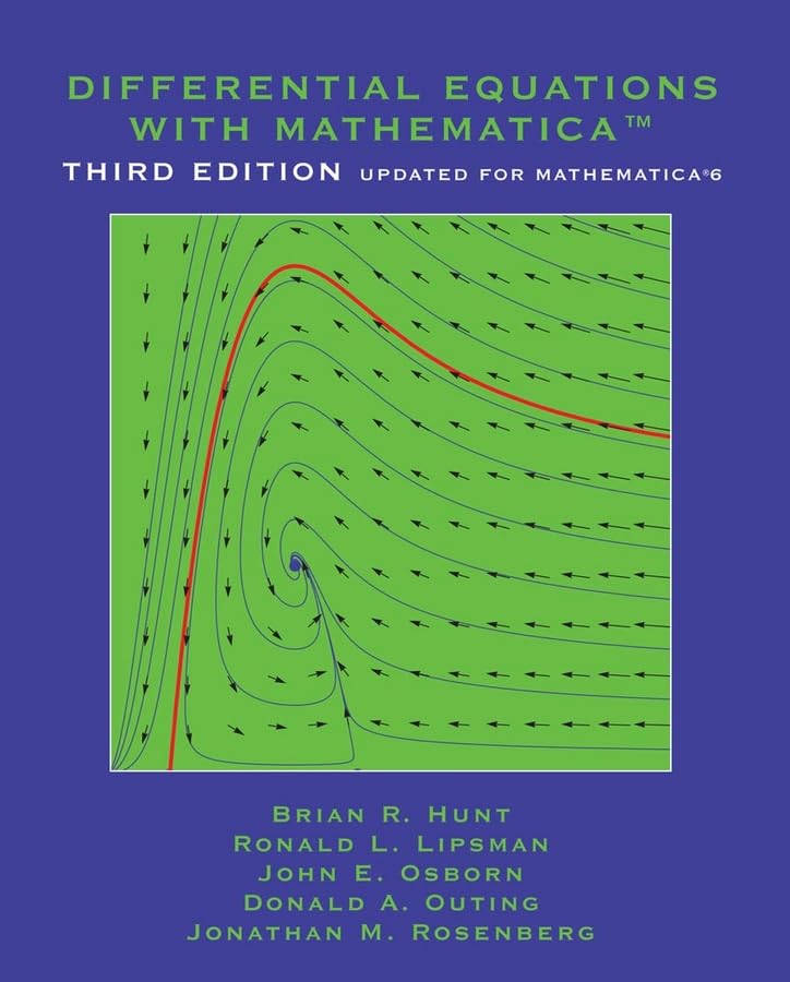 Differential Equations With Mathematica,New