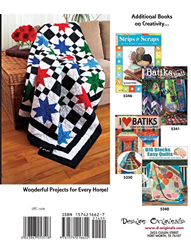Black White & Bold: Colorful Quilt Designs with Jelly Roll Fabric Strips (Design Originals) Patterns and Instructions for Beauti,Used