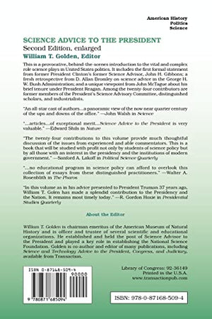 Science Advice to the President (Aaas Publication, 9312s),Used