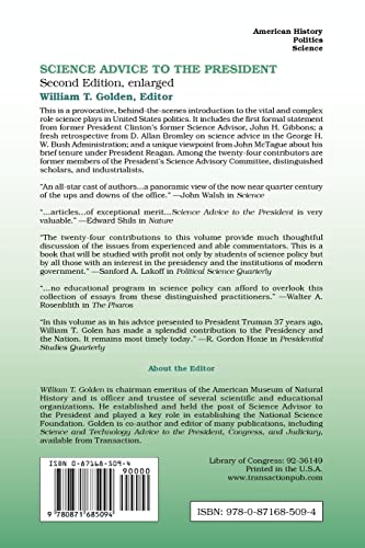 Science Advice to the President (Aaas Publication, 9312s),Used