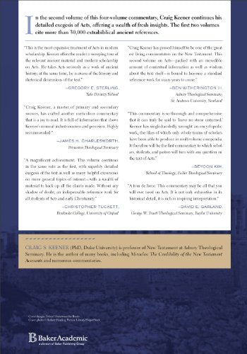 Acts: An Exegetical Commentary: (Acts 3:114:28, Volume 2 Of A Comprehensive Cultural & Contextual Exegesis Of The Acts Of The A,New