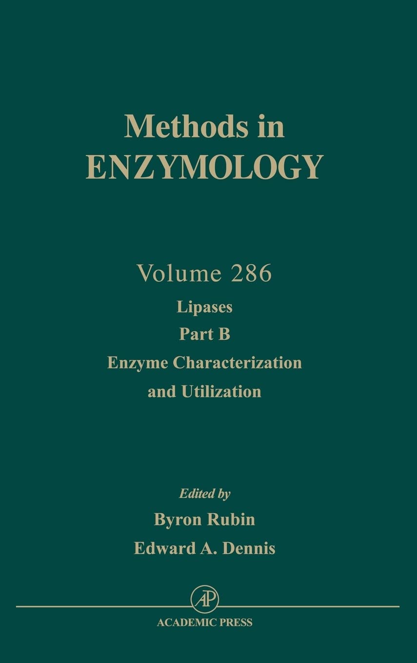 Lipases, Part B: Enzyme Characterization and Utilization (Volume 286) (Methods in Enzymology, Volume 286),New