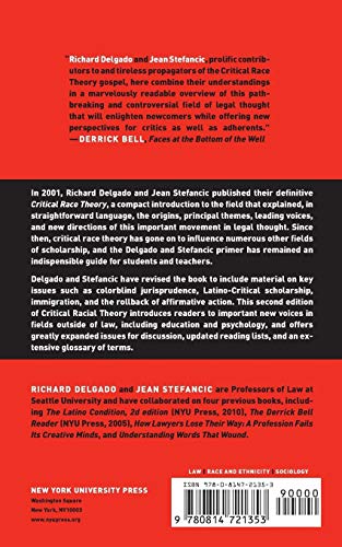 Critical Race Theory: An Introduction, Second Edition (Critical America, 59),Used