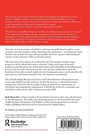 Arts Governance (Routledge Research in the Creative and Cultural Industries),Used