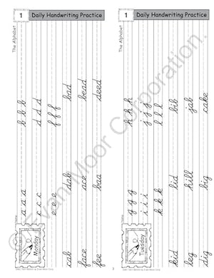 EvanMoor Daily Handwriting Practice Contemporary Cursive, KindergartenGrade 6, Homeschooling and Classroom Resource Workbook, ,New