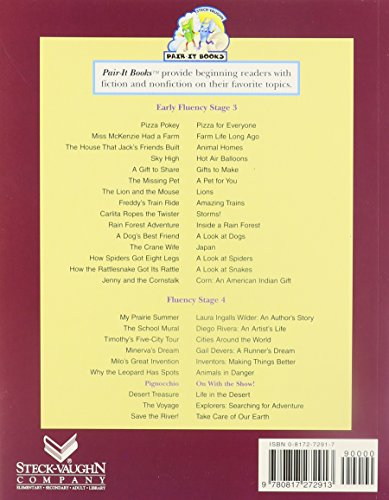 SteckVaughn PairIt Books Fluency Stage 4: Individual Student Edition On With The Show,Used