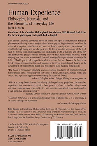 Human Experience: Philosophy, Neurosis, and the Elements of Everyday Life (Suny Series in Contemporary Continental Philosophy),Used