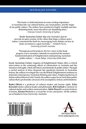 Inside Australian Culture: Legacies of Enlightenment Values (Anthem Australian Humanities Research Series, 1),Used