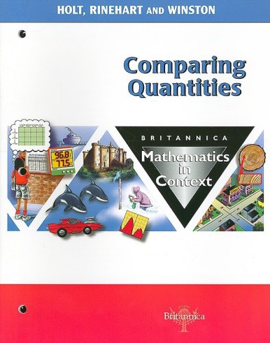 Comparing Quantity Grade 6: Holt Math in Context (Math in Context 2003),Used