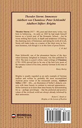 Famous German Novellas of the 19th Century: Immensee, Peter Schlemihl, Brigitta,Used