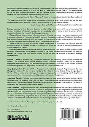 Managing Strategy Implementation,Used