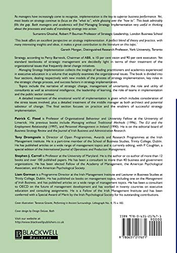 Managing Strategy Implementation,Used