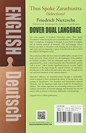 Thus Spoke Zarathustra (Selections) / Also sprach Zarathustra (Auswahl): A DualLanguage Book (DualLanguage Books),Used