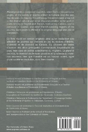 Pluriel: An anthology of diverse voices  Une anthologie des voix (NONE),Used