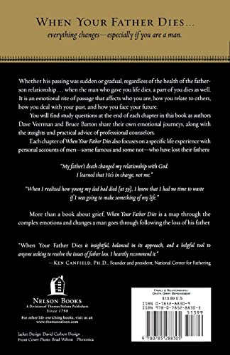When Your Father Dies: How a Man Deals with the Loss of His Father,Used