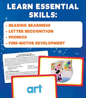 Disney Learning Mickey & Friends BIG First Words Flash Cards for Kids Ages 48, Sight Words Flash Cards and Letter Tracing Pract,Used
