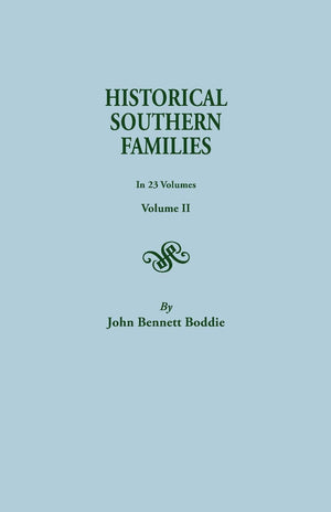 Historical Southern Families (Volume Ii),Used