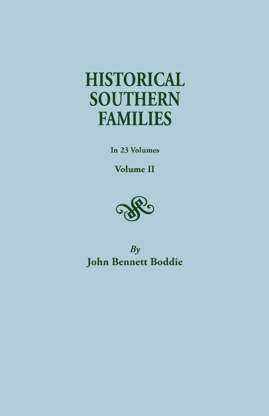 Historical Southern Families (Volume Ii),Used