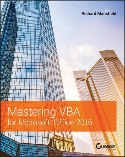Mastering VBA for Microsoft Office 2016,New