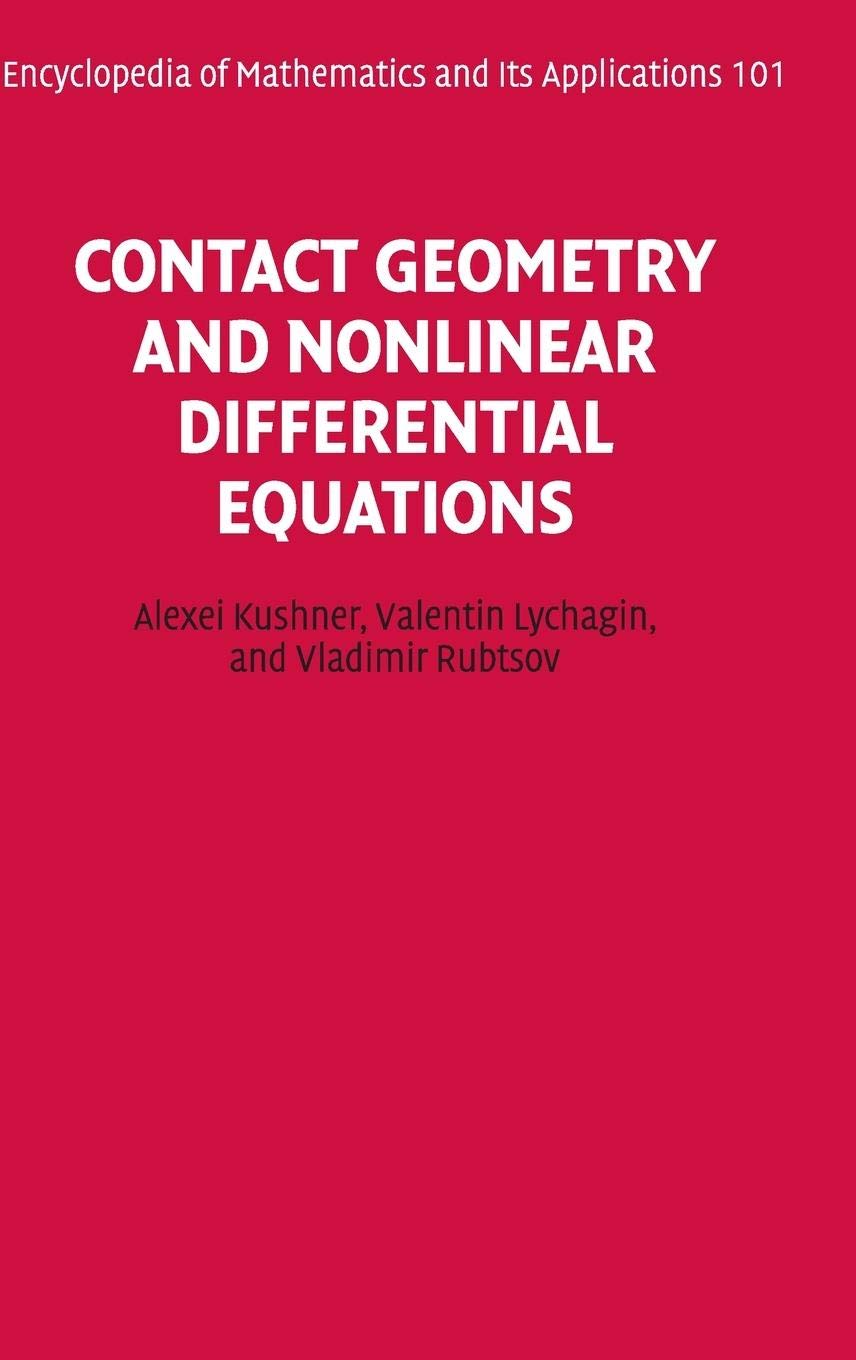 Contact Geometry and Nonlinear Differential Equations (Encyclopedia of Mathematics and its Applications, Series Number 101),New