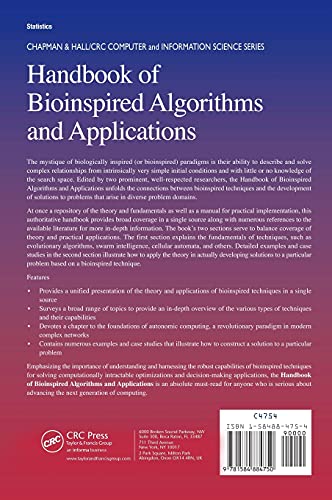 Handbook Of Bioinspired Algorithms And Applications (Chapman & Hall/Crc Computer & Information Science, 0),Used
