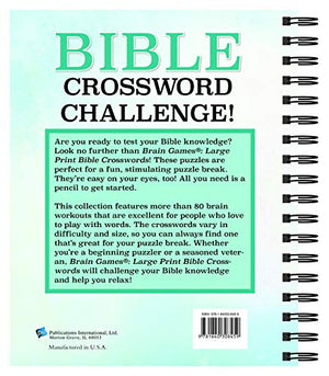 Brain Games  Large Print Bible Crosswords (Brain Games  Bible),New