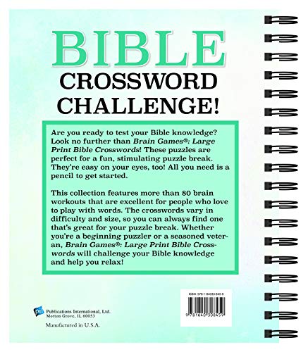 Brain Games  Large Print Bible Crosswords (Brain Games  Bible),New