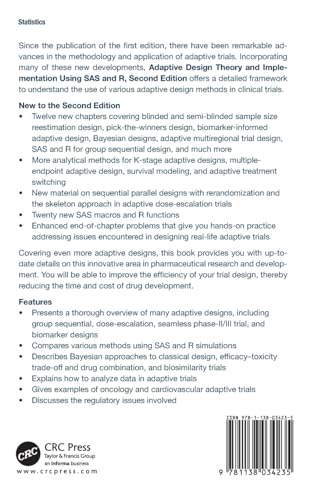 Adaptive Design Theory and Implementation Using SAS and R, Second Edition (Chapman & Hall/CRC Biostatistics Series),Used