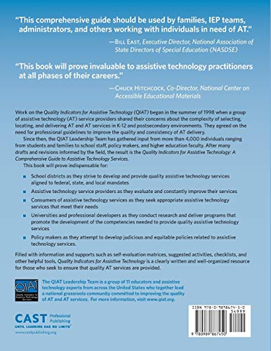 Quality Indicators for Assistive Technology: A Comprehensive Guide to Assistive Technology Services,Used