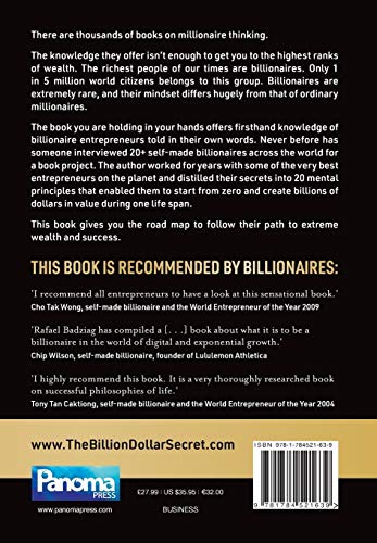 The Billion Dollar Secret: 20 Principles of Billionaire Wealth and Success,Used