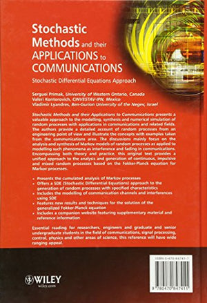 Stochastic Methods and their Applications to Communications: Stochastic Differential Equations Approach,Used