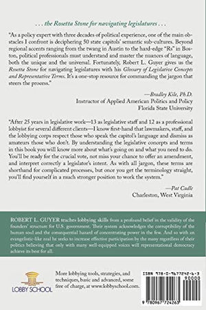 Insiders Talk: Glossary of Legislative Concepts and Representative Terms,Used