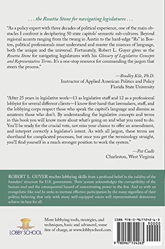 Insiders Talk: Glossary of Legislative Concepts and Representative Terms,Used