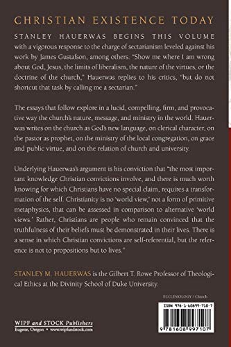 Christian Existence Today: Essays on Church, World, and Living in Between,Used