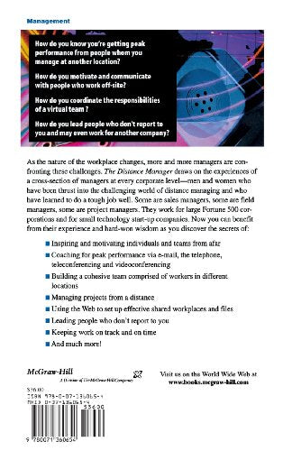 The Distance Manager: A Hands On Guide to Managing OffSite Employees and Virtual Teams,Used