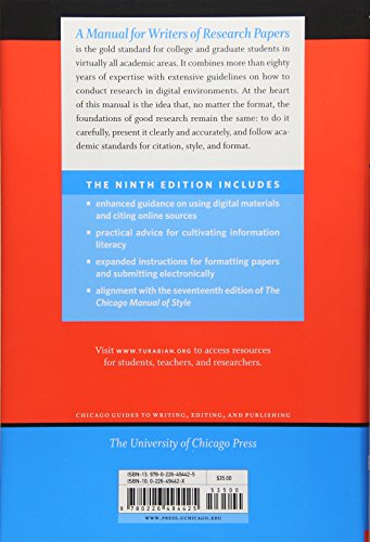 A Manual For Writers Of Research Papers, Theses, And Dissertations, Ninth Edition: Chicago Style For Students And Researchers (C,New