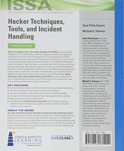 Hacker Techniques, Tools and Incident Handling with Cloud Labs (Information Systems Security & Assurance),Used