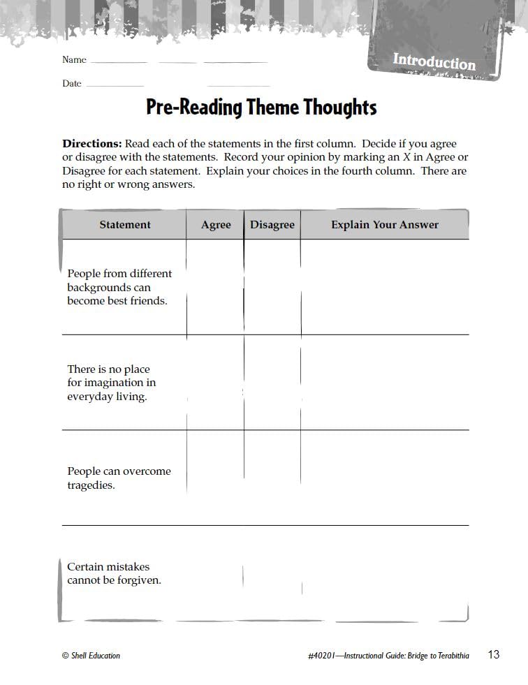 Bridge to Terabithia: An Instructional Guide for Literature  Novel Study Guide for 4th8th Grade Literature with Close Reading ,Used