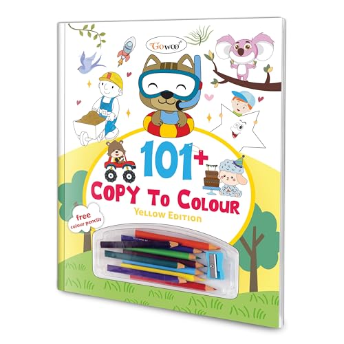 101+ Copy To Colour - Yellow Edition : Coloring Fun For Young Kids, Kids Color Copy Book, Kids Art Book, Coloring Book For Kids