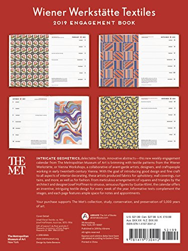 Wiener Werkstatte Textiles 2019 Engagement Calendar,Used