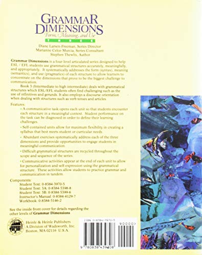 Grammar Dimensions Book 3: Form, Meaning, And Use,Used